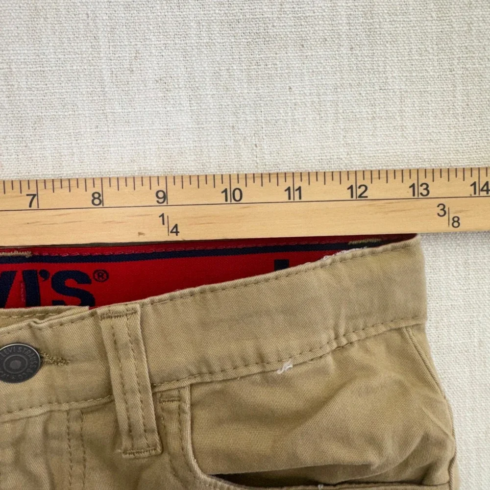 Levis Boys‎ 511 Slim Fit Stretch Adjustable Twill Pants Harvest Gold Khaki Sz 12